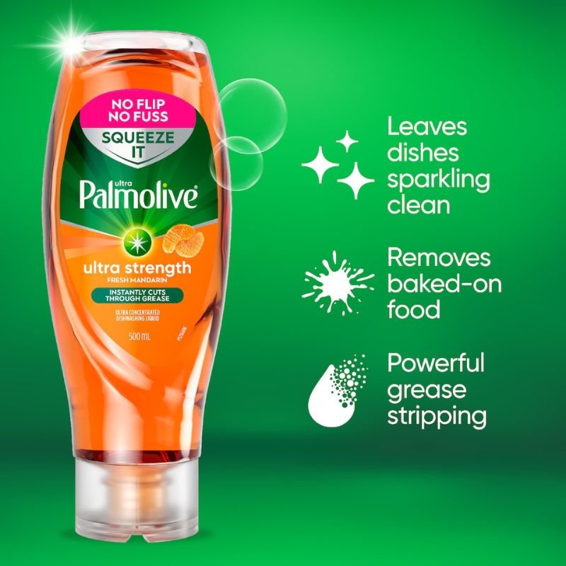 Palmolive Ultra Strength Mandarin Squeeze It Dishwashing Liquid 500mL
