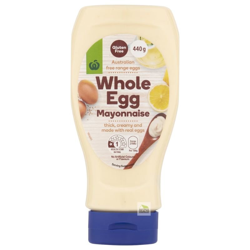 [CLEARANCE Expiry Date: 22/08/2026] Woolworths Whole Egg Mayonnaise 440g