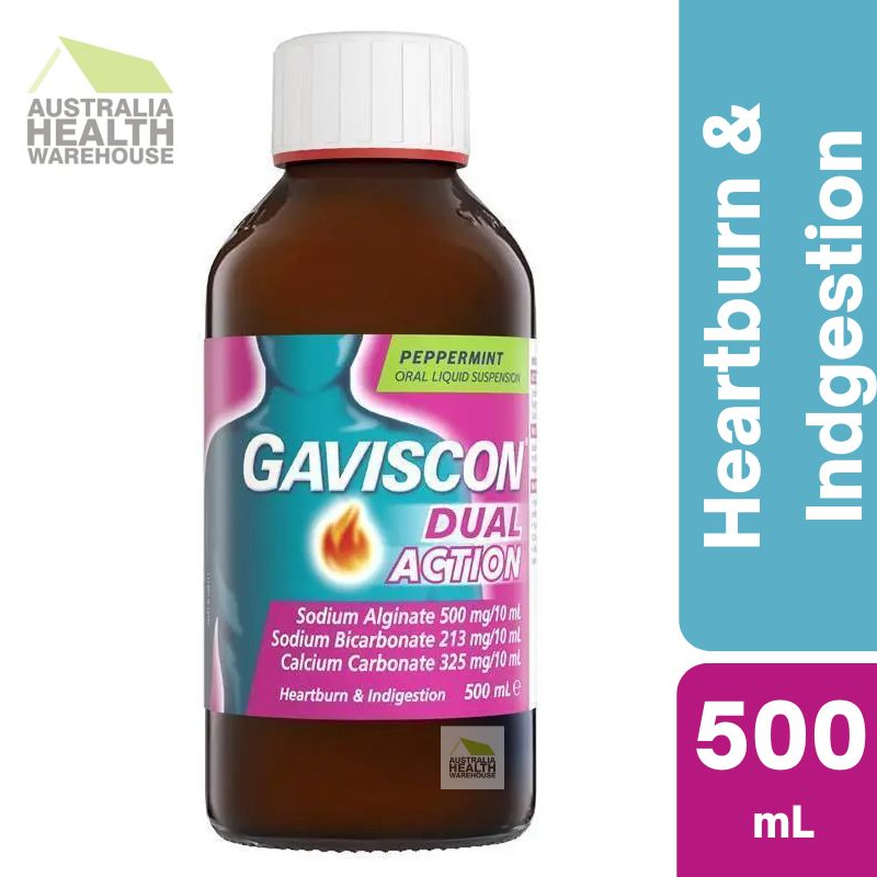 [Expiry: 01/2027] Gaviscon Liquid Dual Action Peppermint 500mL