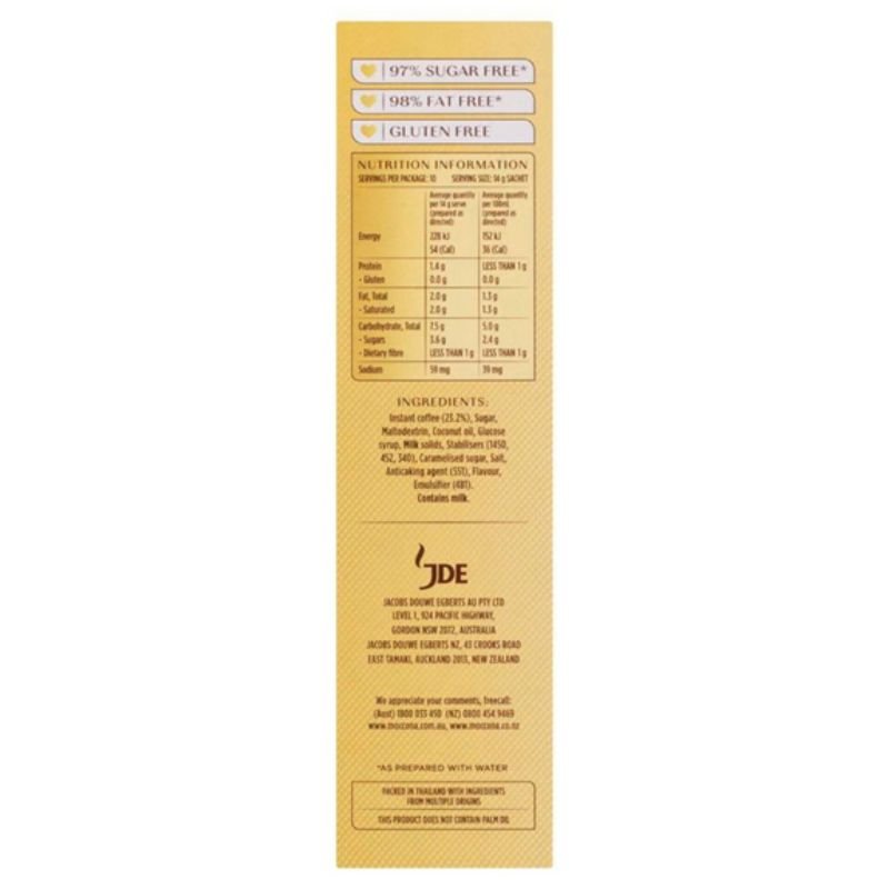 [Expiry:20/06/2027] Moccona Double Shot Latte Coffee 10 Sachets