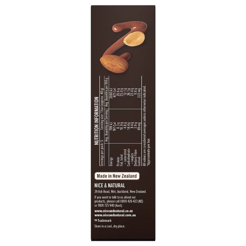 [Expiry Date: 09/12/2026] Nice & Natural Deluxe Protein Bars Almond & Double Choc 5 Pack 200g