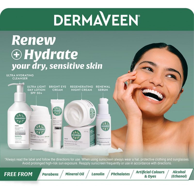 [Expiry: 11/2026] DermaVeen Face Ultra Hydrating Cleanser 200mL