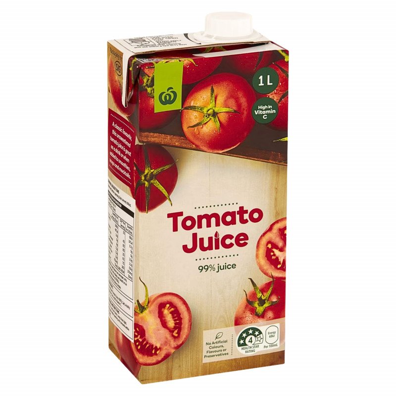 [Expiry Date: 09/11/2026] Woolworths Tomato Juice 1 Litre