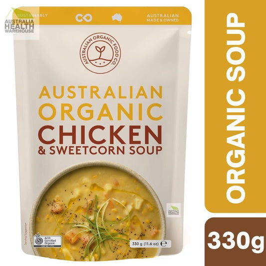 [Expiry: 12/2026] Australian Organic Chicken & Sweetcorn Soup Pouch 330g