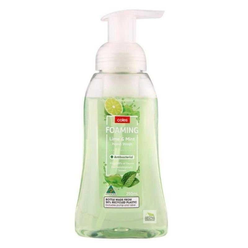 Coles Foaming Hand Wash Lime & Mint Antibacterial 250mL