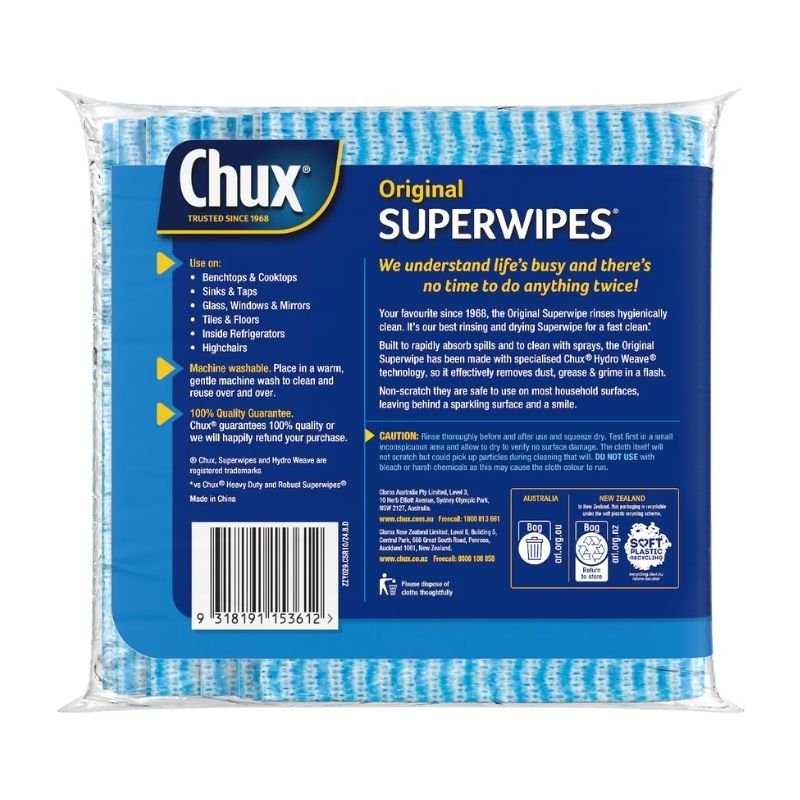 Chux Original Superwipes 10 Pack ( PURPLE)