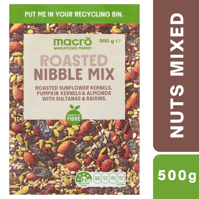 [CLEARANCE Expiry Date: 16/08/2026] Woolworths Macro Roasted Nibble Mix Seeds 500g