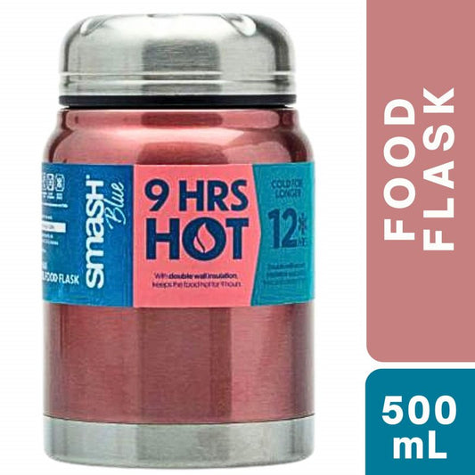 Smash Blue Stainless Steel Food Flask 500mL (PINK)