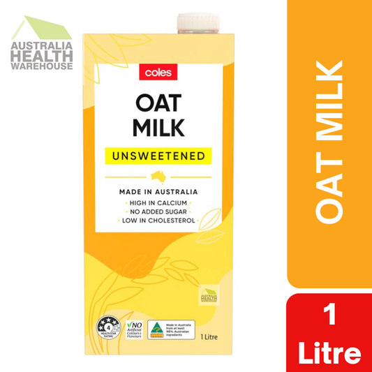[Expiry: 23/03//2026] Coles Oat Milk Unsweetened 1 Litre