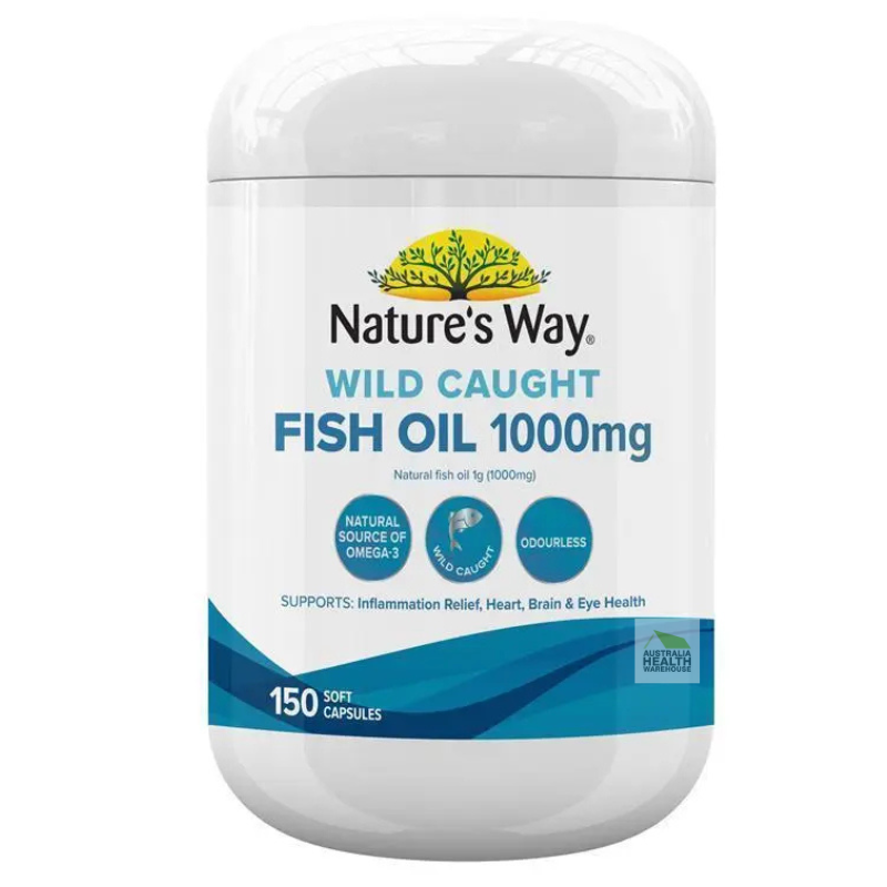 [Expiry: 08/2027] Nature's Way Wild Caught Fish Oil 1000mg 150 Soft Capsules