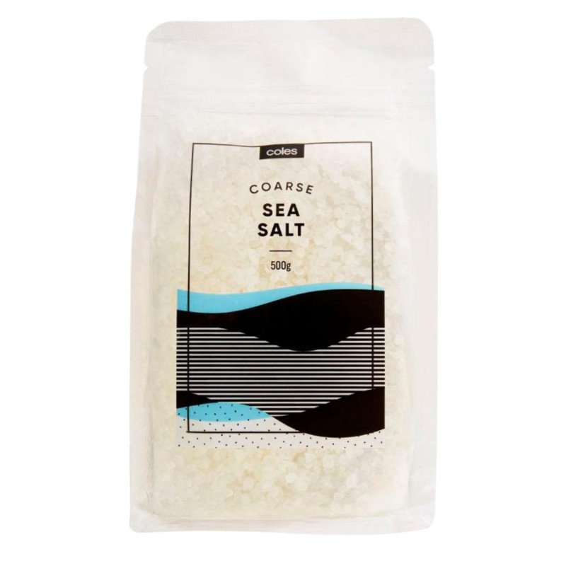 [Expiry Date: 19/01/2029] Coles Coarse Sea Salt Refill Bag 500g