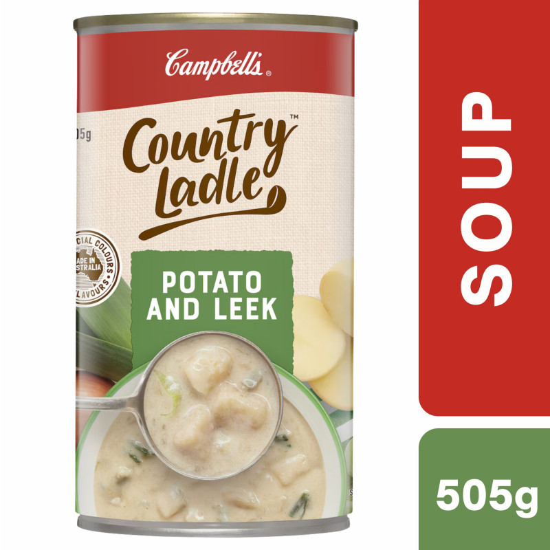 [Expiry Date: 11/02/2028] Campbell's Country Ladle Soup Can Potato & Leek 505g