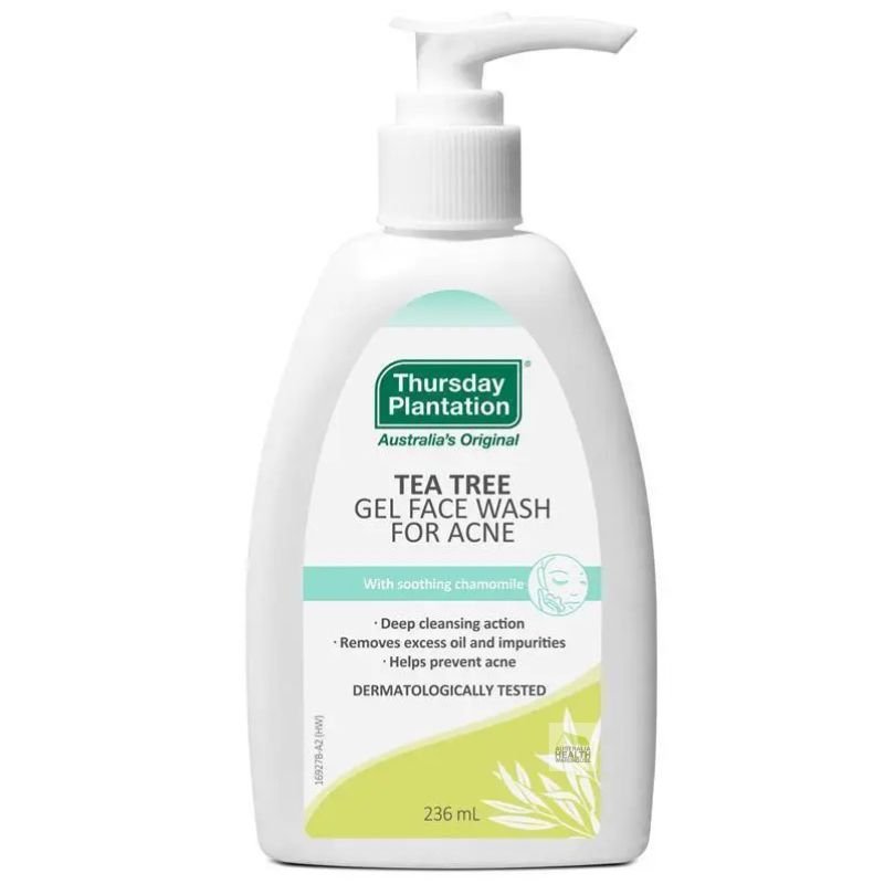 [Expiry: 01/2028] Thursday Plantation Tea Tree Gel Face Wash for Acne 236mL (Pump)