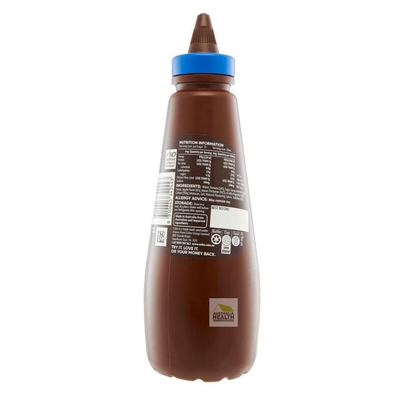 [Expiry:21/08/2026] Coles 30% Sugar Reduced BBQ Sauce 500mL
