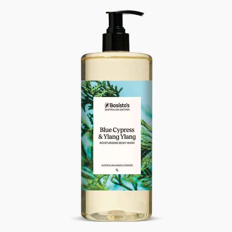 Bosisto's Blue Cypress & Ylang Ylang Body Wash 1 Litre Pump