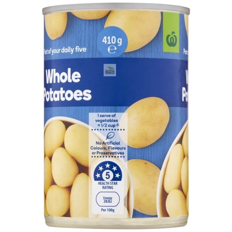 [Expiry: 12/2028] Woolworths Potato Whole 410g