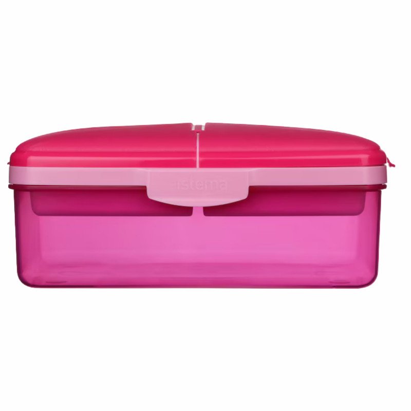 Sistema Lunch Slimline Quaddie Food Container 1.5 Litre (Pink)