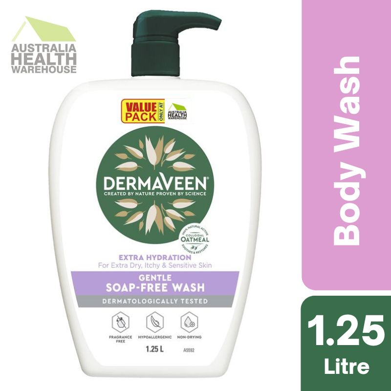 [Expiry: 06/2027] DermaVeen Extra Hydration Gentle Soap-Free Wash 1.25 Litre