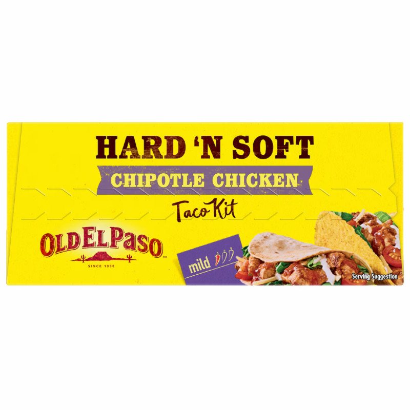 [CLEARANCE Expiry Date: 18/10/2026] Old El Paso Hard N Soft Taco Kit Chipotle 350g