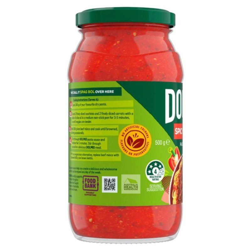 [Expiry Date: 12/10/2026] Dolmio Spicy Peppers Pasta Sauce 500g