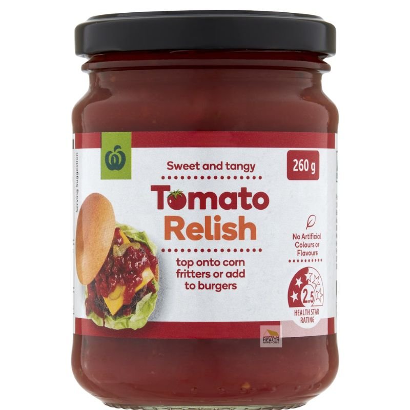 [Expiry Date: 10/08/2027] Woolworths Tomato Relish 260g