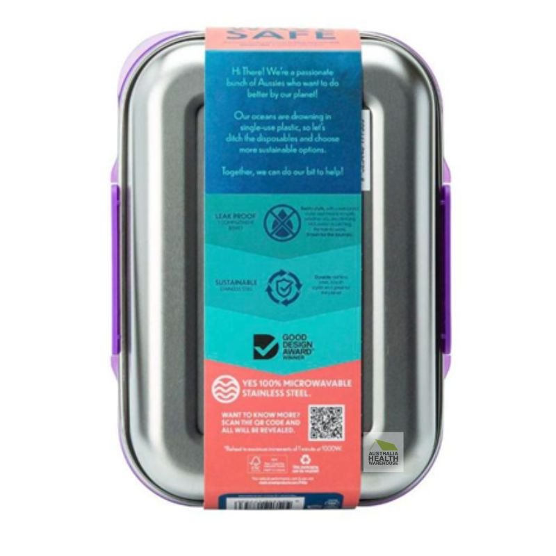 Smash Blue Stainless Steel Bento Box 1300mL (Purple)