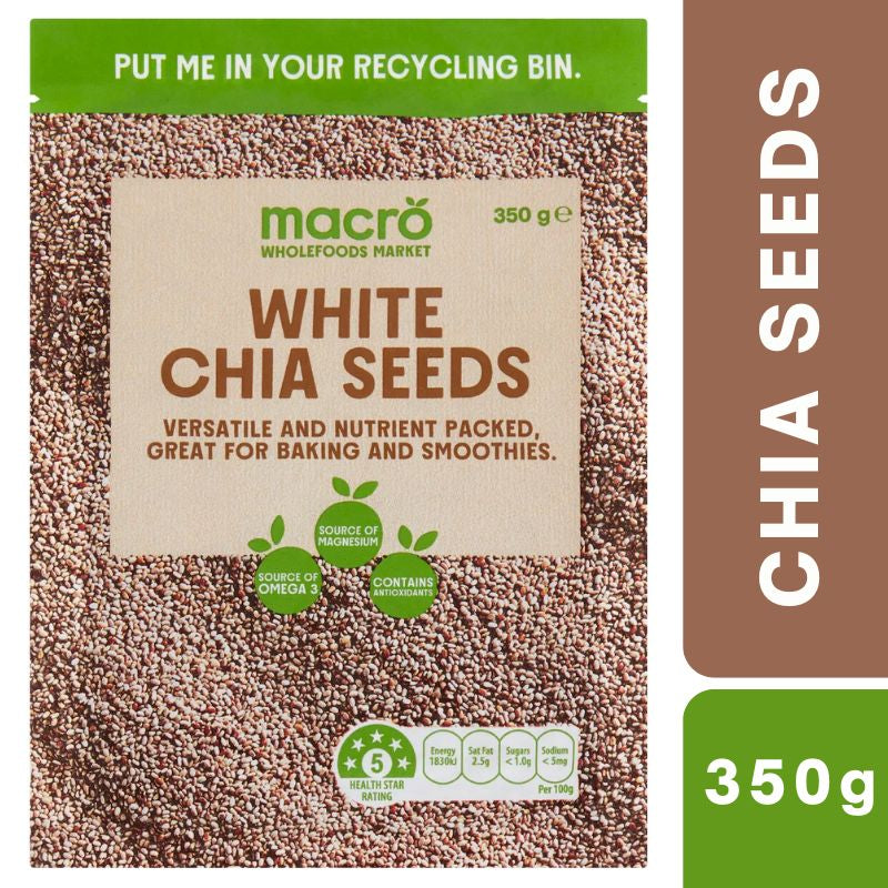 [Expiry: 26/02/2028] Woolworths Macro White Chia Seeds 350g