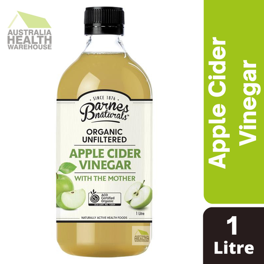 [Expiry: 06/2026] Barnes Naturals Organic Apple Cider Vinegar with The Mother 1 Litre