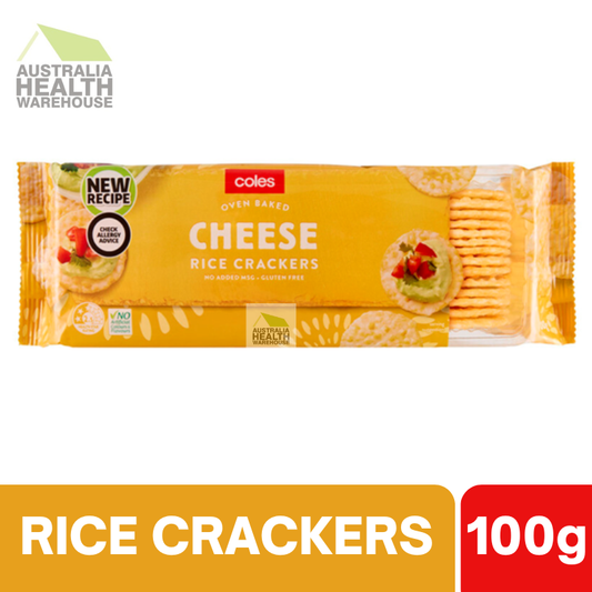 Coles Cheese Rice Crackers 100g