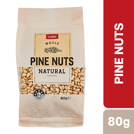 [Expiry Date: 10/10/2026] Coles Whole Natural Pine Nuts 80g