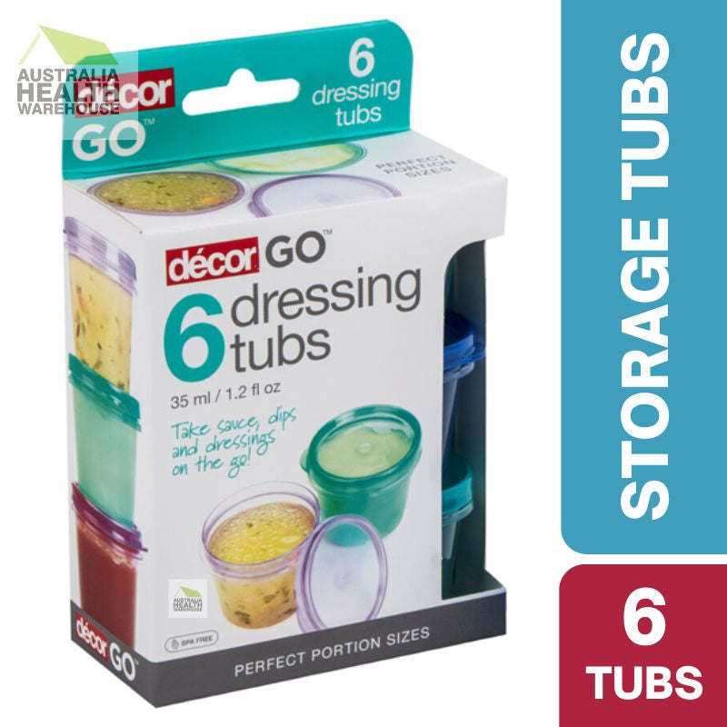 Decor Go Dressing Tubs 35ml 6 Pack