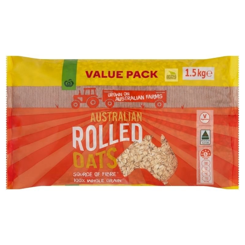[Expiry Date: 19/02/2027] Woolworths Australian Rolled Oats 1.5kg