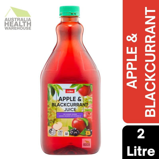 [CLEARANCE Expiry: 19/01/2026] Coles Apple & Blackcurrant Juice 2 Litre