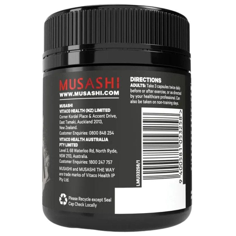 [Expiry Date: 31/01/2028] Musashi Creatine Monohydrate 500mg 120 Capsules