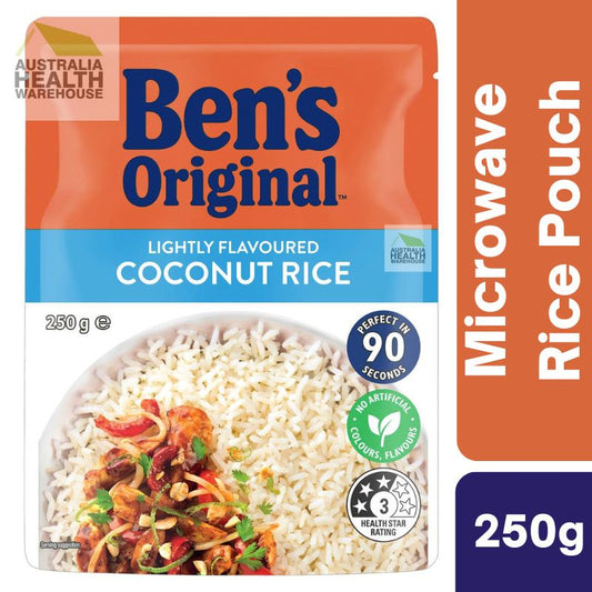 [Expiry Date: 18/01/2027] Ben's Original Lightly Flavoured Coconut Rice Microwave Rice Pouch 250g