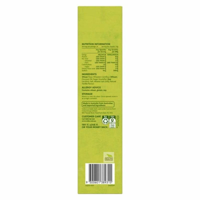 [Expiry Date: 14/01/2027] Coles Ice Cream Cones Vanilla Cups 24 pack