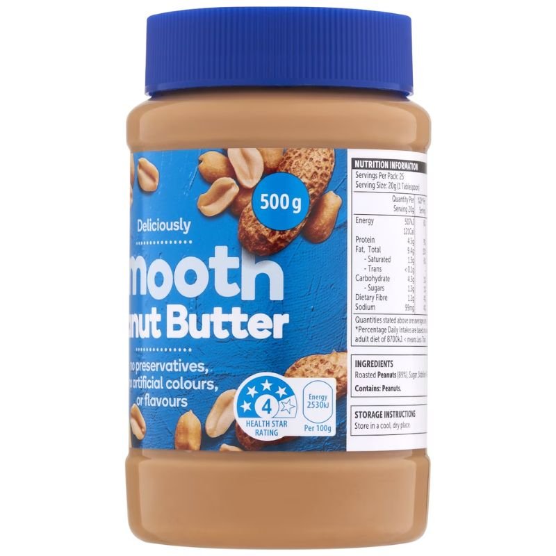 [CLEARANCE Expiry:28/10/2026] Woolworths Smooth Peanut Butter 500g