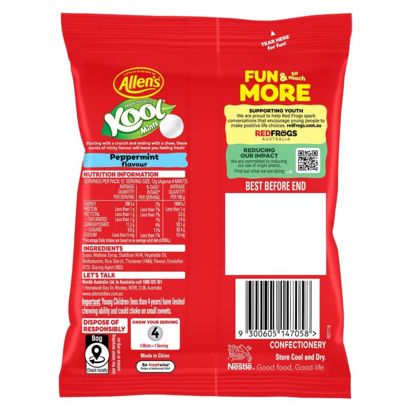 [Expiry Date: 30/06/2027] Allen's Kool Mints 140g