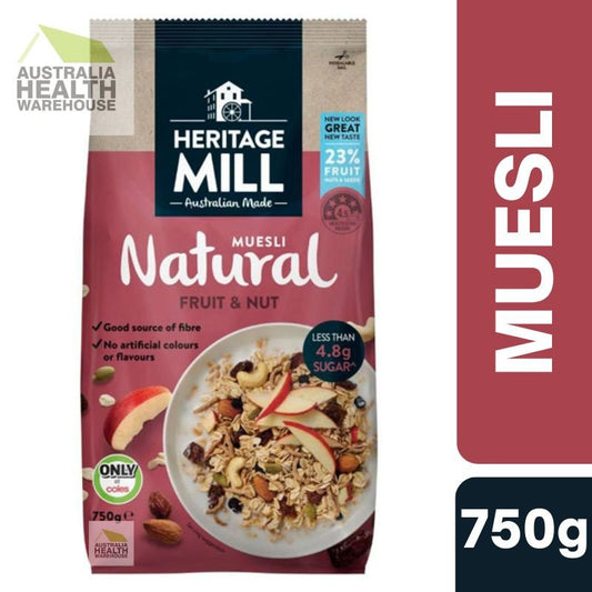 [Expiry Date: 17/05/2026] Heritage Mill Muesli Natural Fruit & Nut 750g
