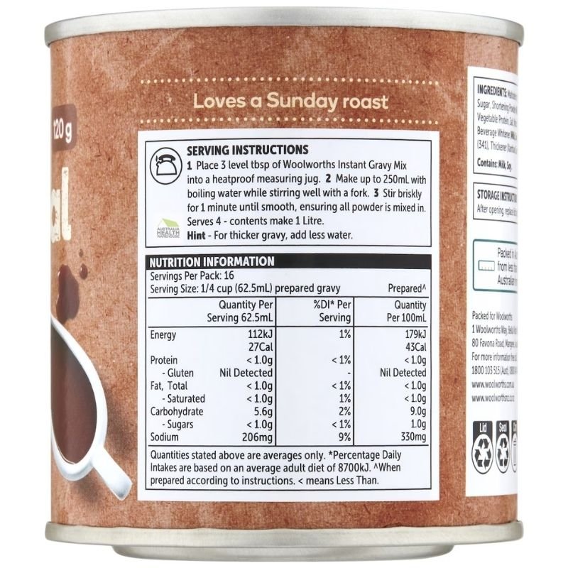[Expiry Date: 05/09/2026]  Woolworths Traditional Gravy Mix 120g