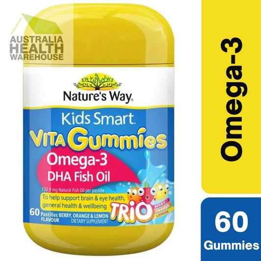 [Expiry: 03/2028] Nature's Way Kids Smart Vita Gummies Omega 60 Pastilles
