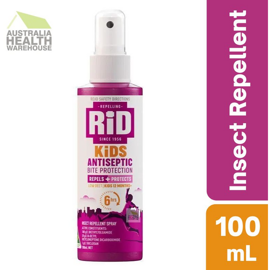 [Expiry Date: 09/2028} Rid Medicated Insect Repellent Kids Antiseptic Pump Spray 100mL