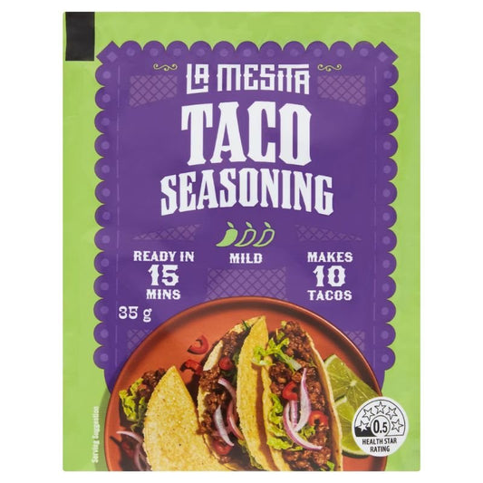 [Expiry Date: 12/08/2027] La Mesita Taco Seasoning Mild 35g