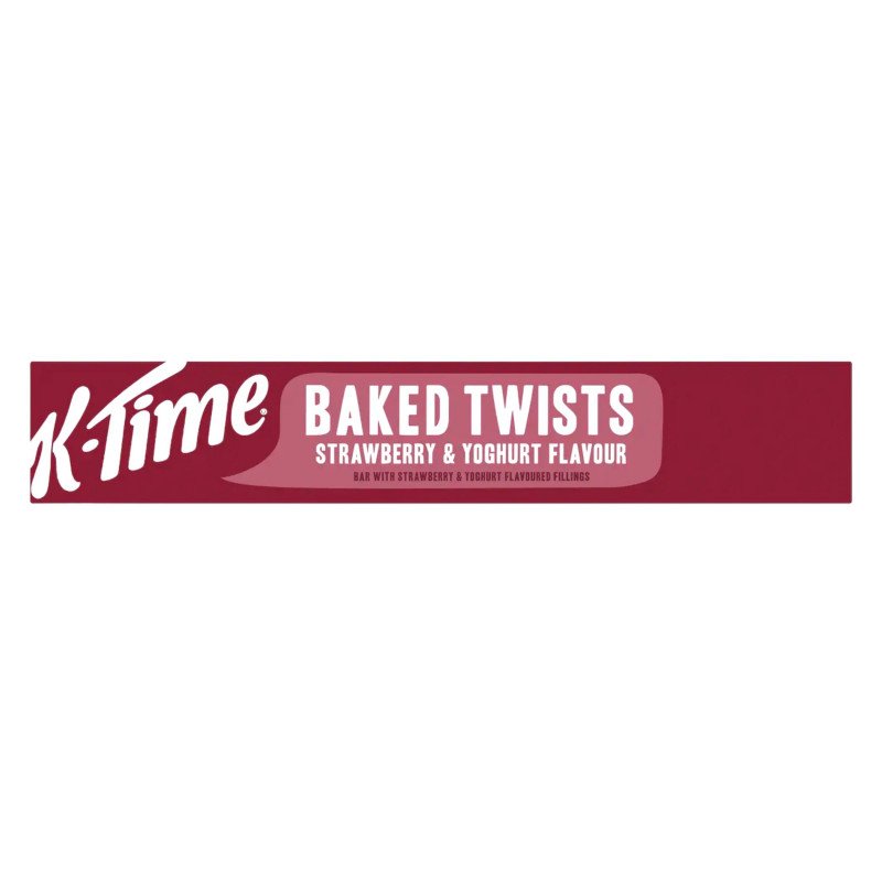 [CLEARANCE Expiry Date: 23/09/2026] Kellogg's K Time Baked Twists Strawberry & Yoghurt Flavour Snack Bars 5 Pack