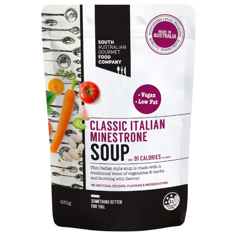 [Expiry Date: 28/01/2028] South Australian Gourmet Food Company Classic Italian Minestrone 430g