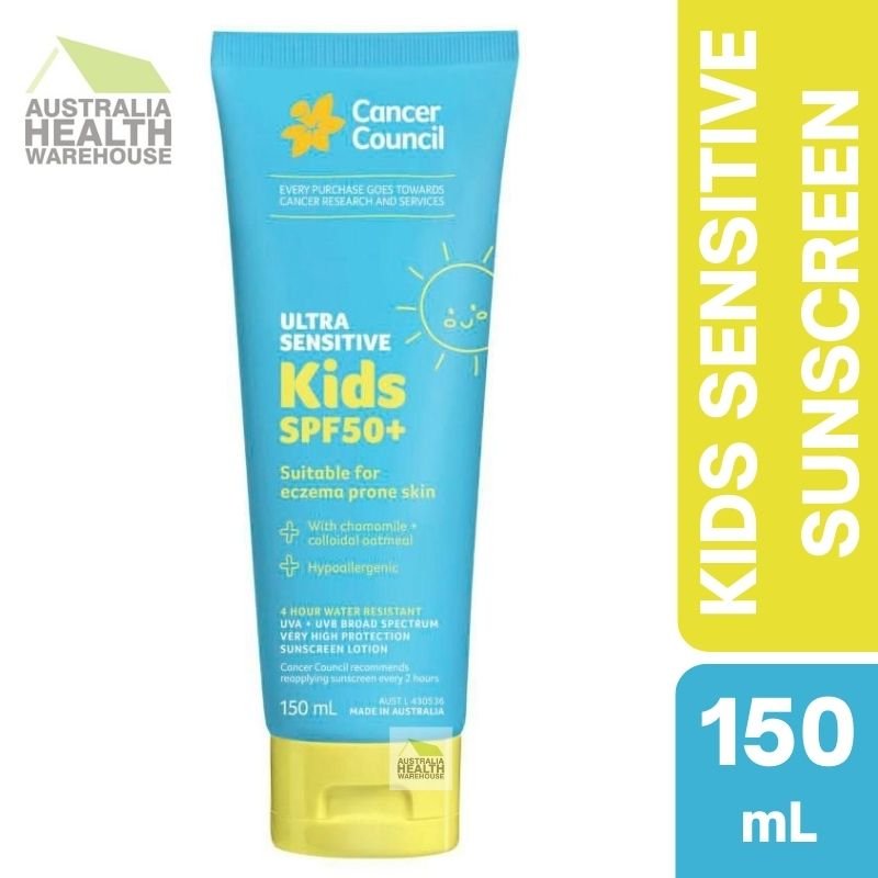 [Expiry: 07/2028]Cancer Council Ultra Sensitive Kids SPF50+ Sunscreen 150mL