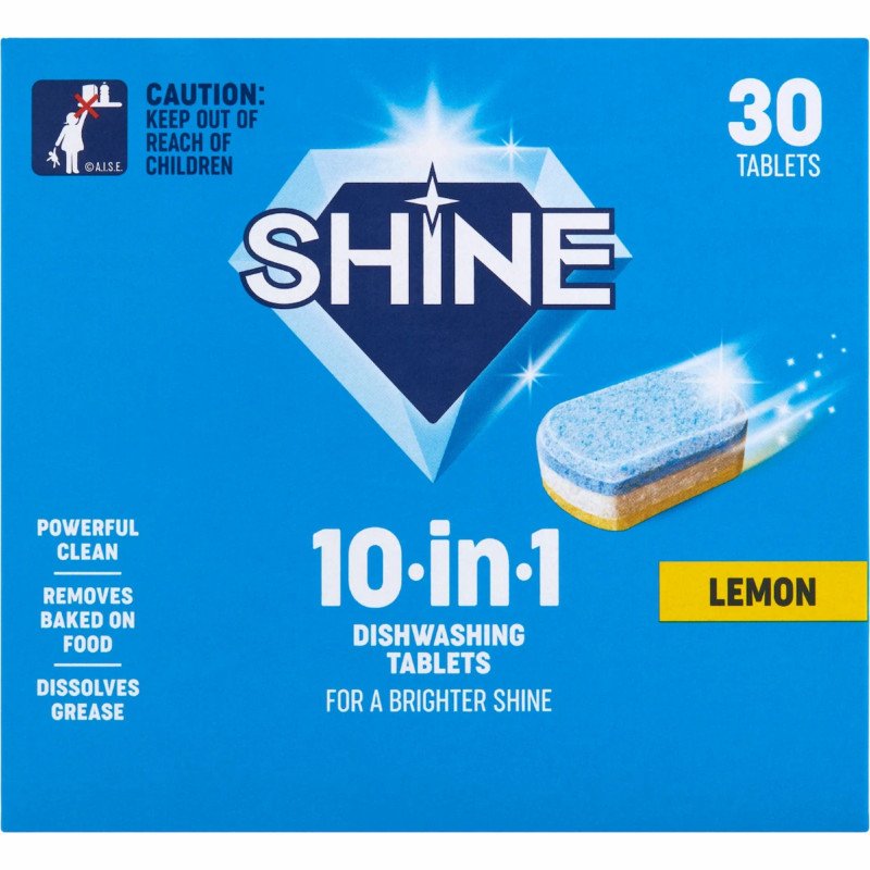 Shine Dishwashing Lemon 30 Tablets