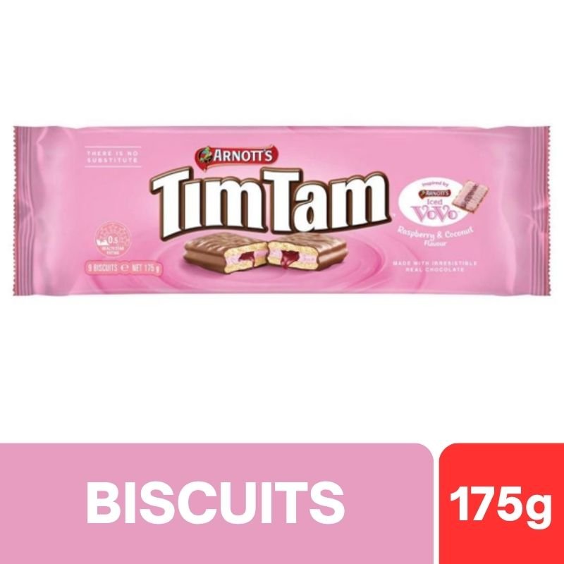 [Expiry Date: 07/01/2027] Arnott's Tim Tam Iced Vovo Biscuits 175g
