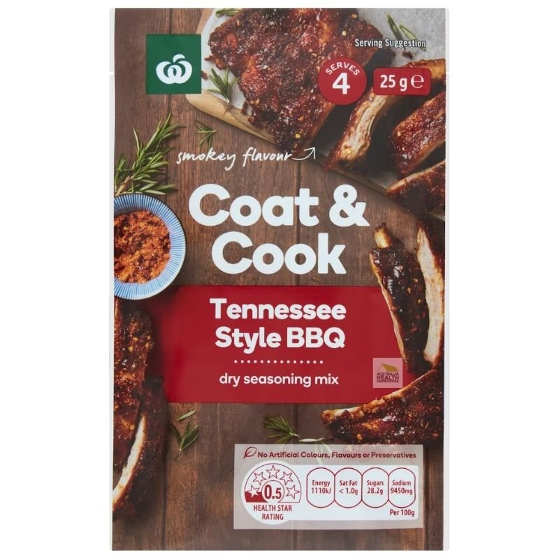 Woolworths Coat & Cook Seasoning Mix Tennessee Style BBQ 25g