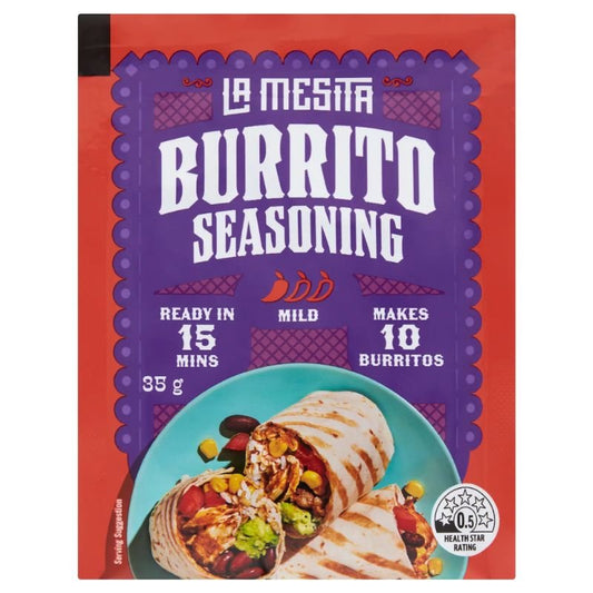 [Expiry Date: 20/08/2027] La Mesita Burrito Seasoning Mild 35g